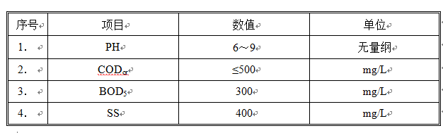 设计出水水质 设计出水水质